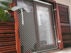 Rede para casas em construção em Manaus